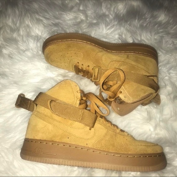tan nike forces